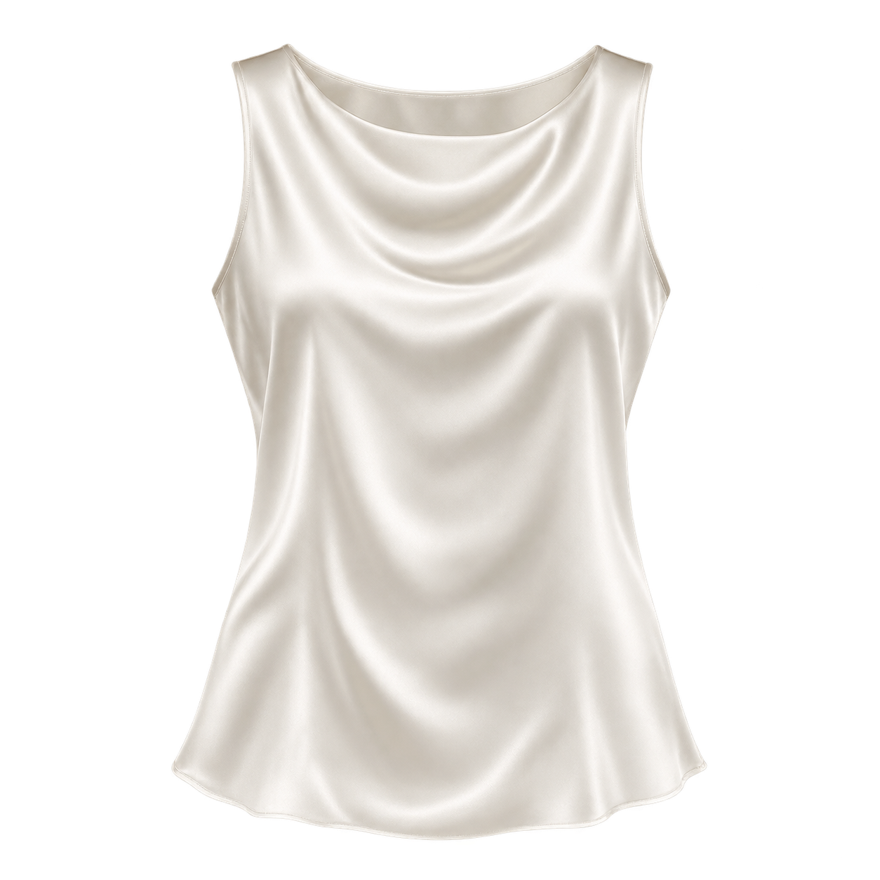 Blusa marfil sin mangas